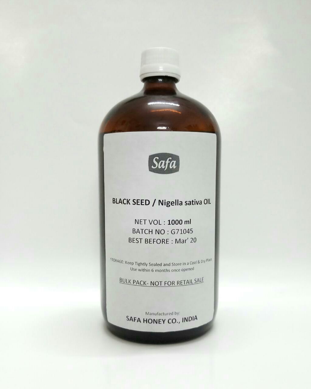 Black Seed Oil Organic One Litre Glass Bottle - Eco Ummah