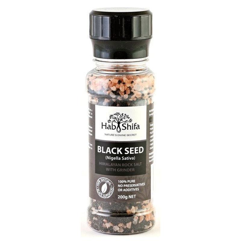 Himalayan Rock Salt & Black Seed (Nigella Sativa) with Grinder-200g/net - Eco Ummah